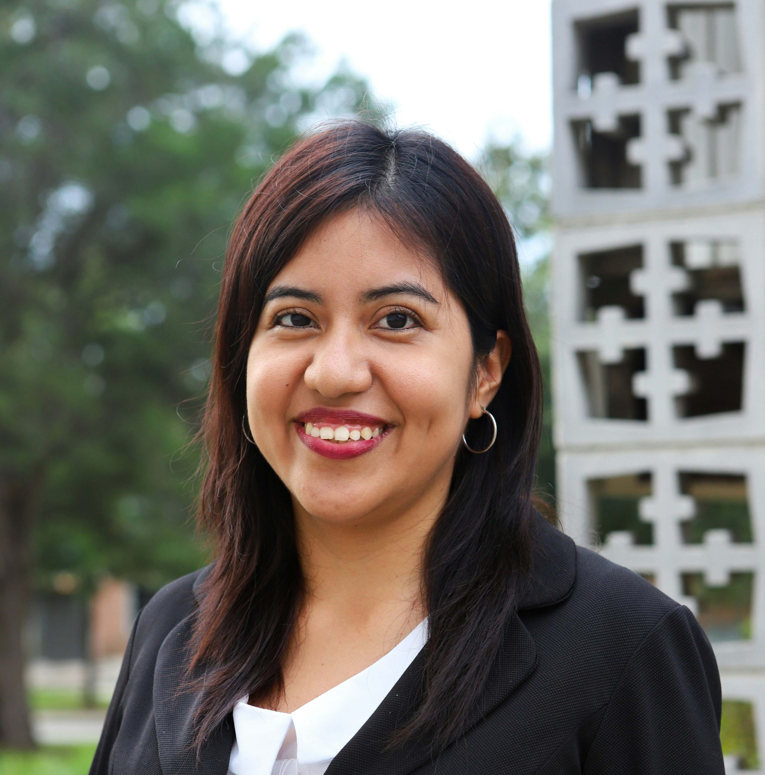 woman smiling at camera